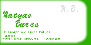 matyas bures business card